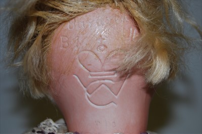 Lot 2154 - A William Goebel bisque head doll, having...