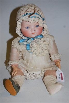Lot 2156 - An Armand Marseille bisque head doll, having...