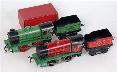 Lot 561 - Two Hornby electric locos and tenders; 1934-6...