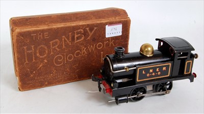 Lot 576 - 1925-6 Hornby no. 1 clockwork 0-4-0 loco LNER,...
