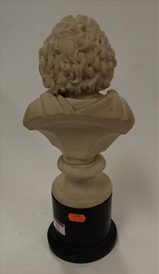 Lot 12 - A Copeland Parian bust of Beethoven, on...