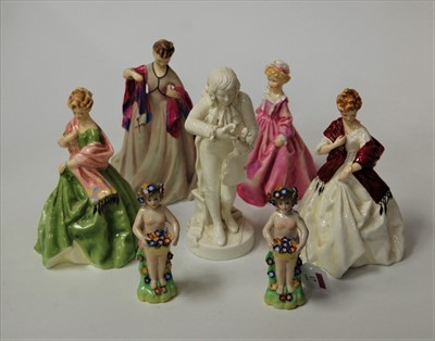 Lot 17 - Assorted figures, to include Worcester...