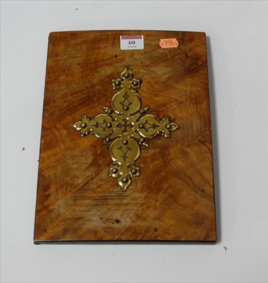 Lot 60 - A Victorian figured walnut and brass mounted...