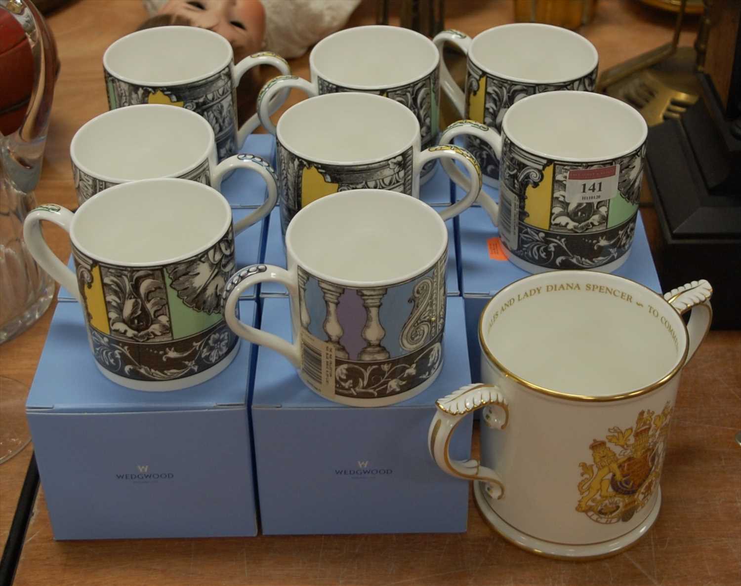 Lot 141 - A set of eight Wedgwood boxed china coffee...