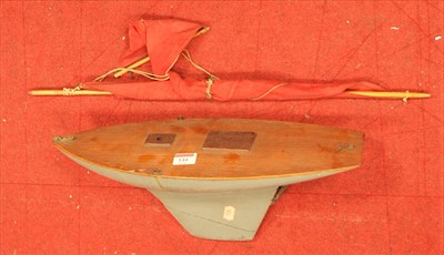 Lot 144 - An Acorn Hobbies painted wooden pond yacht...