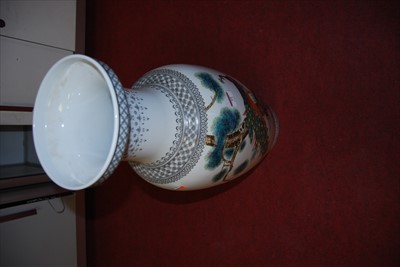 Lot 77 - A modern Chinese porcelain floor vase,...