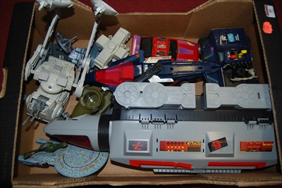 Lot 89 - A box of assorted plastic toys, to include...