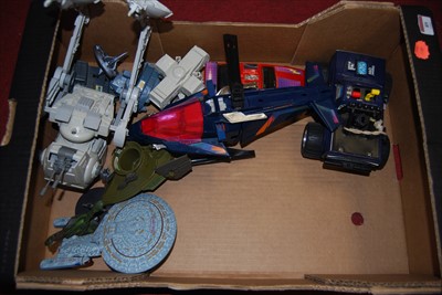 Lot 89 - A box of assorted plastic toys, to include...