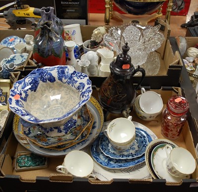 Lot 94 - Two boxes of mixed ceramics, to include...