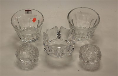 Lot 48 - A Orrefors clear glass small footed bowl,...