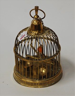 Lot 102 - A Victorian style brass birdcage, 31cm