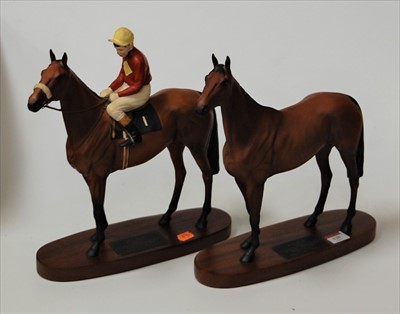 Lot 120 - A Beswick Connoisseur model of Red Rum with...