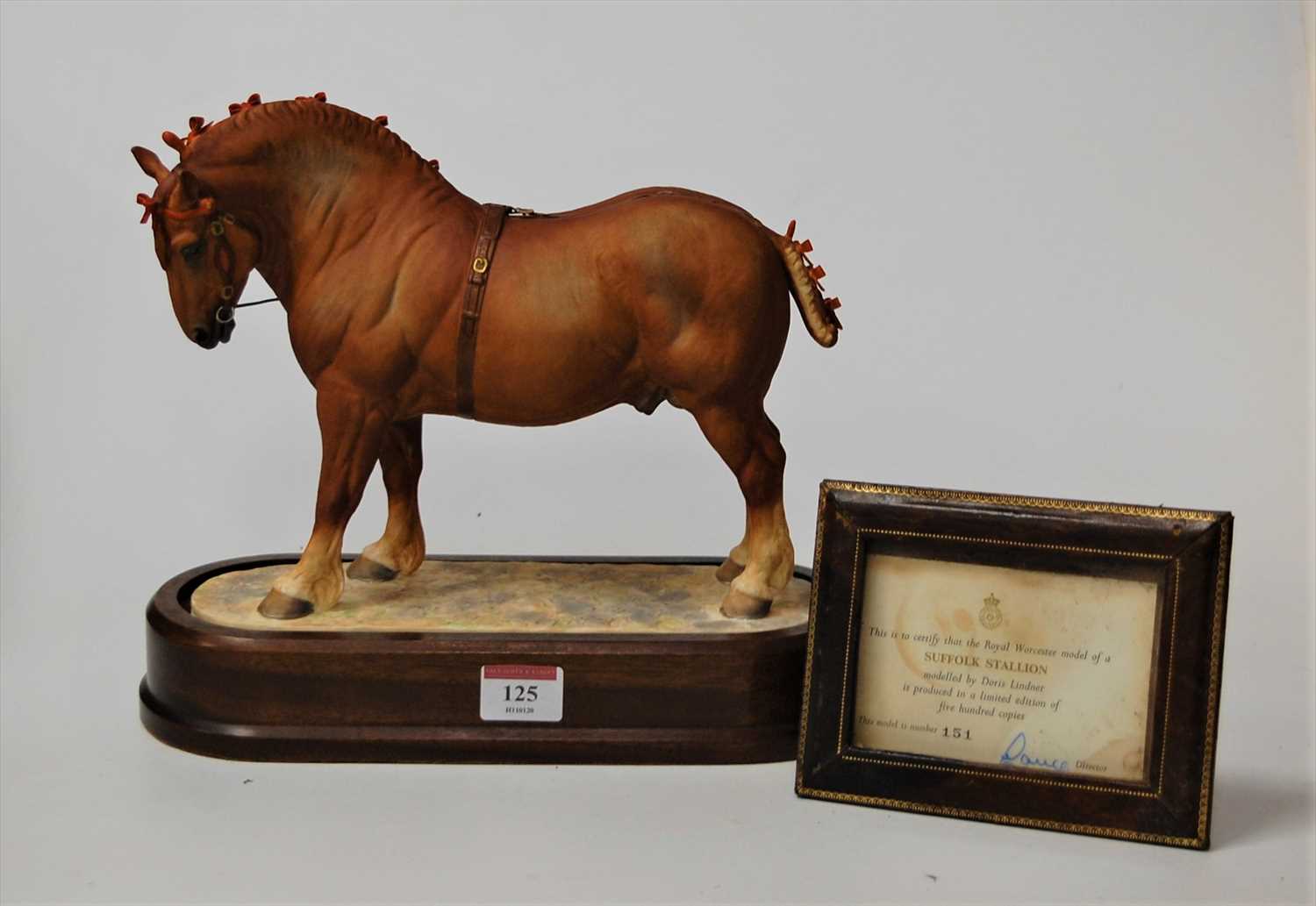 Lot 125 - A Royal Worcester model of a Suffolk stallion,...