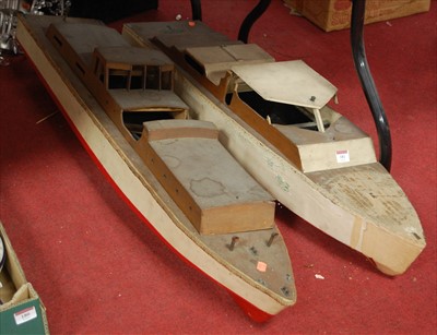 Lot 181 - Two part built wooden barges (a/f)