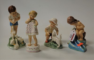 Lot 236 - Four various Worcester porcelain figures...