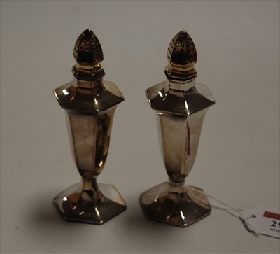 Lot 299 - A pair of early 20th century sterling silver...