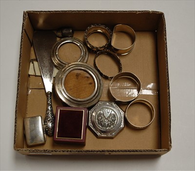Lot 314 - A small collection of miscellaneous silver and...