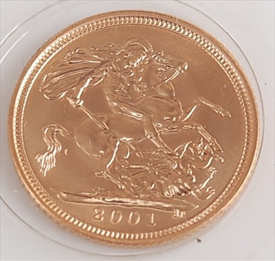 Lot 161 - Great Britain, 2001 gold half sovereign