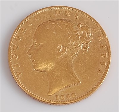 Lot 193 - Great Britain, 1838 gold full sovereign