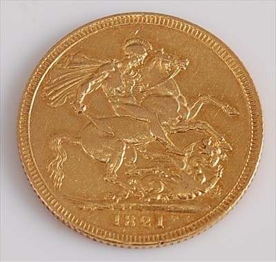 Lot 207 - Great Britain, 1821 gold full sovereign