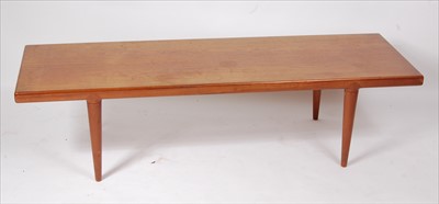 Lot 364 - A 1960s Danish teak long coffee table, of...