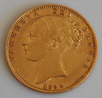 Lot 248 - Great Britain, 1855 gold full sovereign