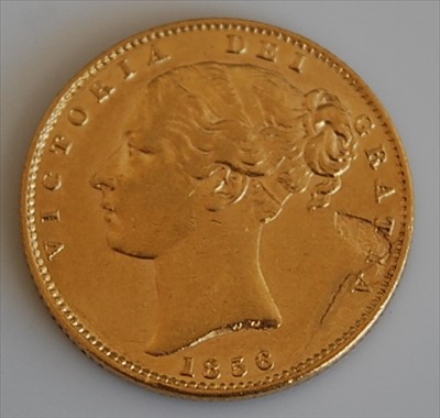 Lot 249 - Great Britain, 1856 gold full sovereign