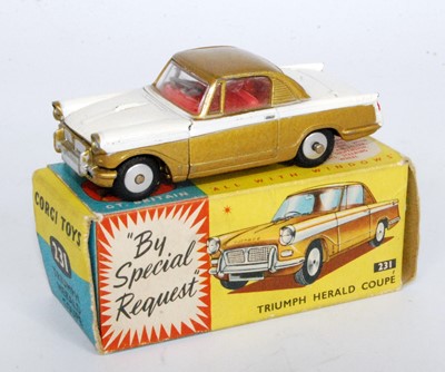 Lot 1646 - A Corgi Toys No. 231 Triumph Herald Coupe,...