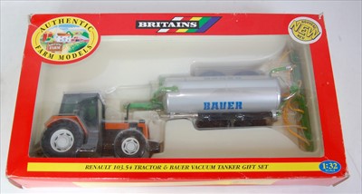 Lot 1244 - A Britains No. 09674 Renault tractor and Bauer...