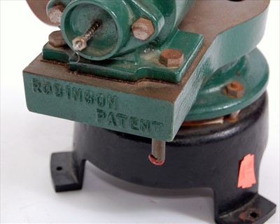 Lot 50 - Robinson patent hot air engine probably made...