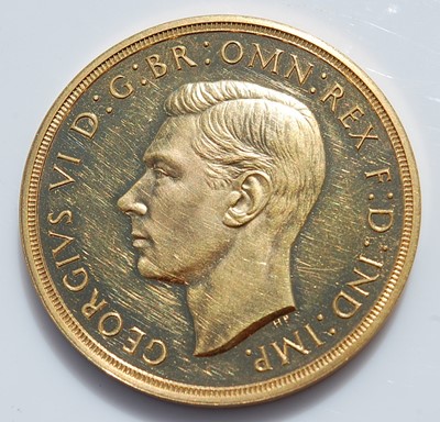 Lot 270 - Great Britain, 1937 gold proof five pound coin