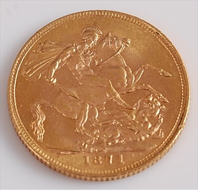 Lot 277 - Great Britain, 1871 gold full sovereign