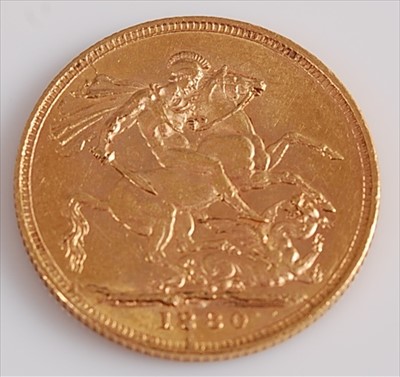 Lot 279 - Great Britain, 1880 gold full sovereign