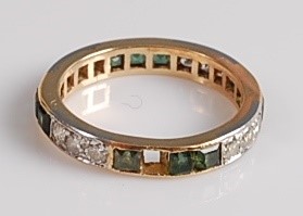 Lot 2142 - A yellow and white metal, tourmaline and...