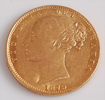 Lot 294 - Great Britain, 1879 gold full sovereign