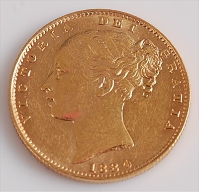 Lot 304 - Great Britain, 1884 gold full sovereign