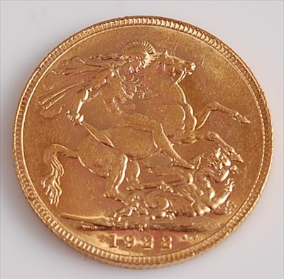 Lot 350 - Great Britain, 1922 gold full sovereign
