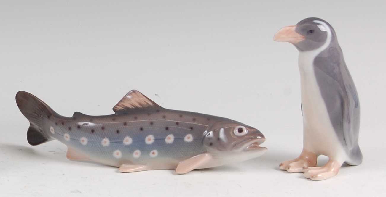 Lot 29 - Bing & Grondahl - a porcelain model of a trout,...