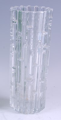 Lot 72 - A 1960s clear moulded art glass vase, of...