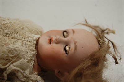 Lot 2171 - A Simon & Halbig bisque head doll, having...