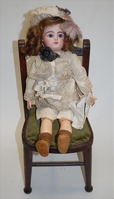 Lot 2189 - A Francois Gaultier bisque head doll, having...