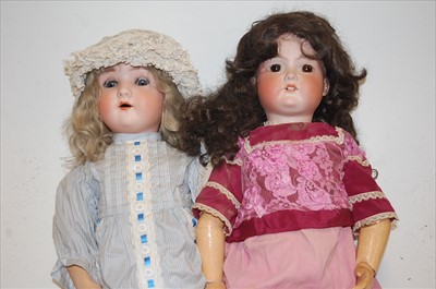 Lot 2212 - A Schoenau & Hoffmeister bisque head doll,...