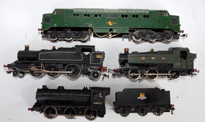 Lot 632 - 4 locomotives all converted for 3-rail running:...