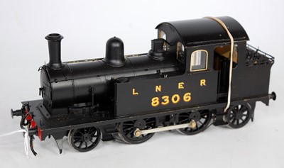 Lot 320 - A small 2-4-2 brass kit built tank engine of...