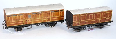 Lot 313 - Two Kenard Models LNER teak finish four-wheel...