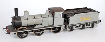 Lot 324 - A brass built locomotive and tender and body,...