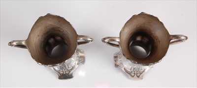 Lot 152 - A small pair of WMF Art Nouveau pewter twin...