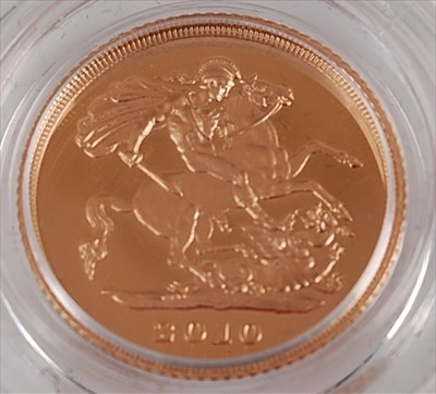 Lot 423 - Great Britain, 2010 gold half sovereign