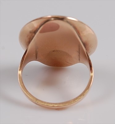 Lot 1200 - A Geo III rose gold hand-painted miniature...