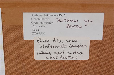 Lot 275 - Anthony Atkinson (1929-2014) - Autumn Sun,...